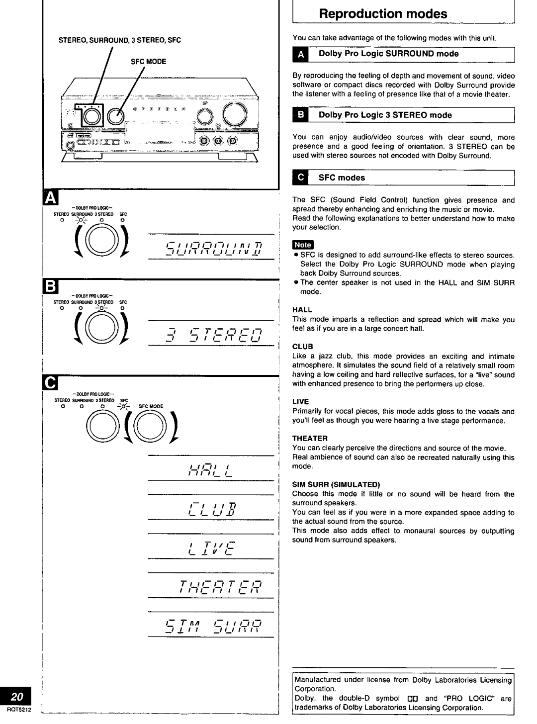 Technics SA-AX540 manual 