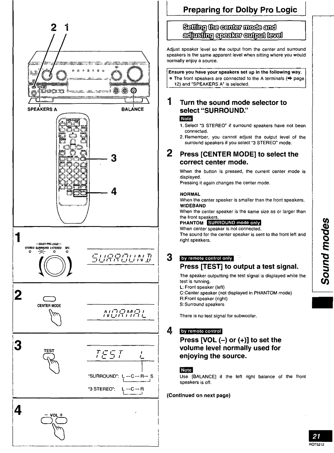 Technics SA-AX540 manual 