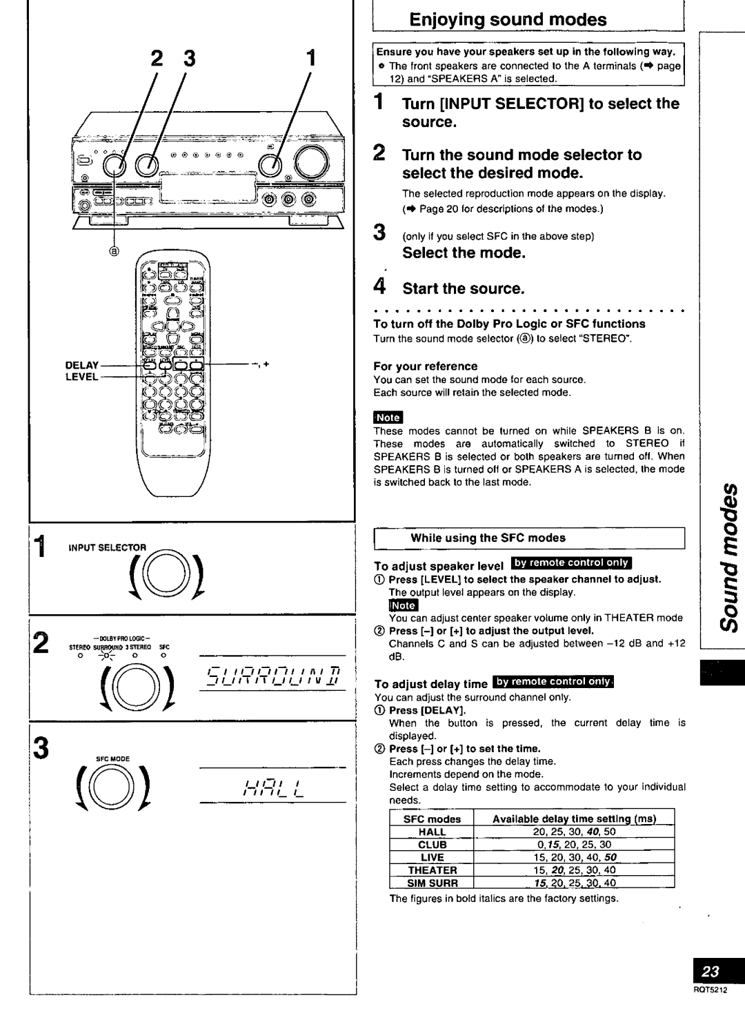 Technics SA-AX540 manual 