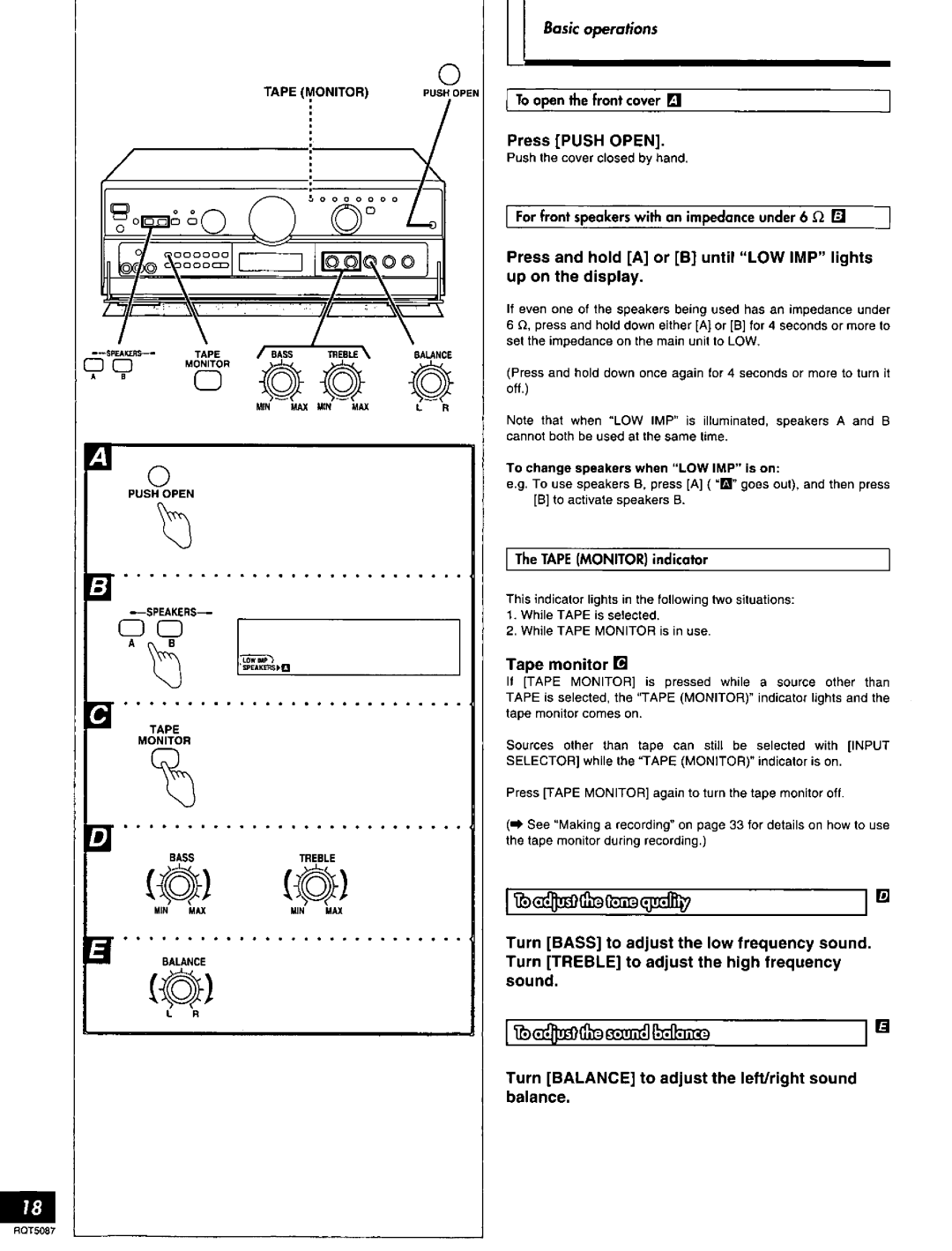 Technics SA-AX7, RQT5087-Y manual 