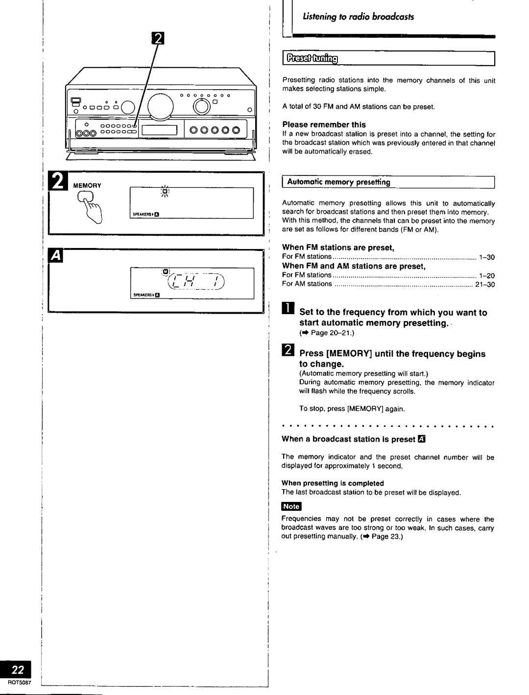 Technics SA-AX7, RQT5087-Y manual 