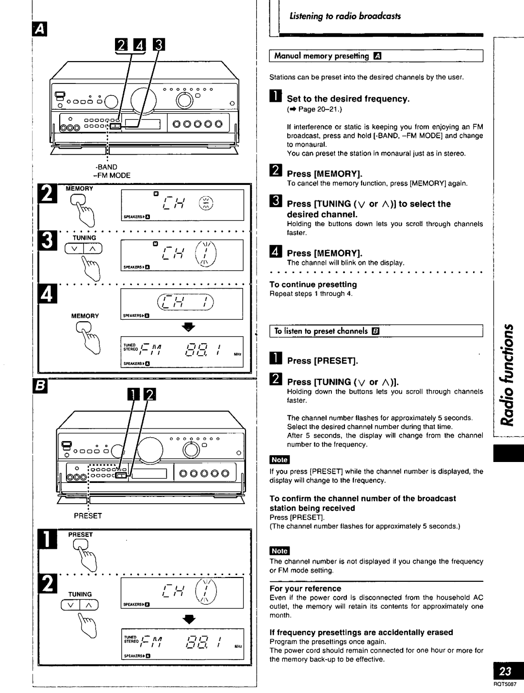 Technics RQT5087-Y, SA-AX7 manual 