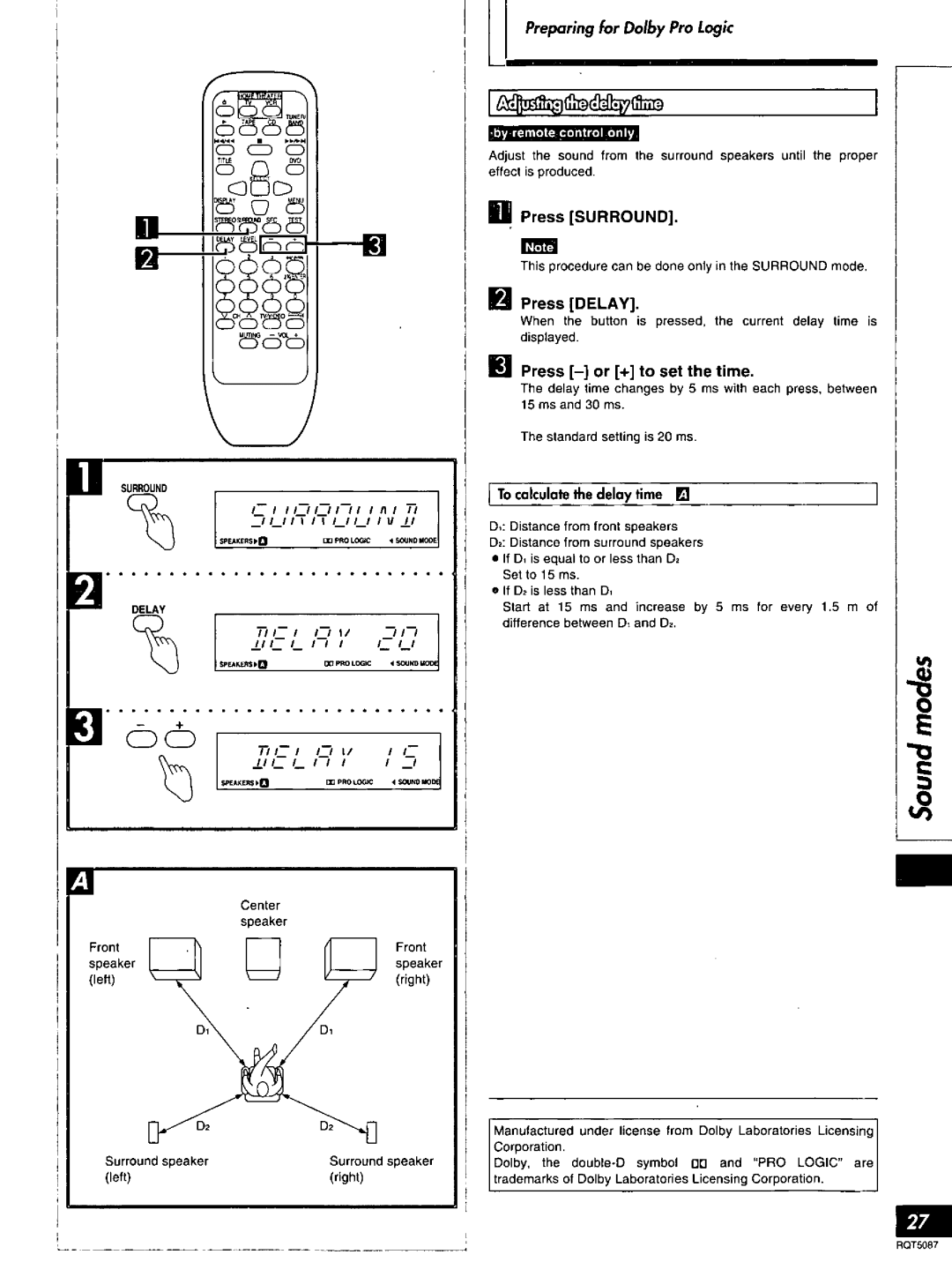 Technics RQT5087-Y, SA-AX7 manual 