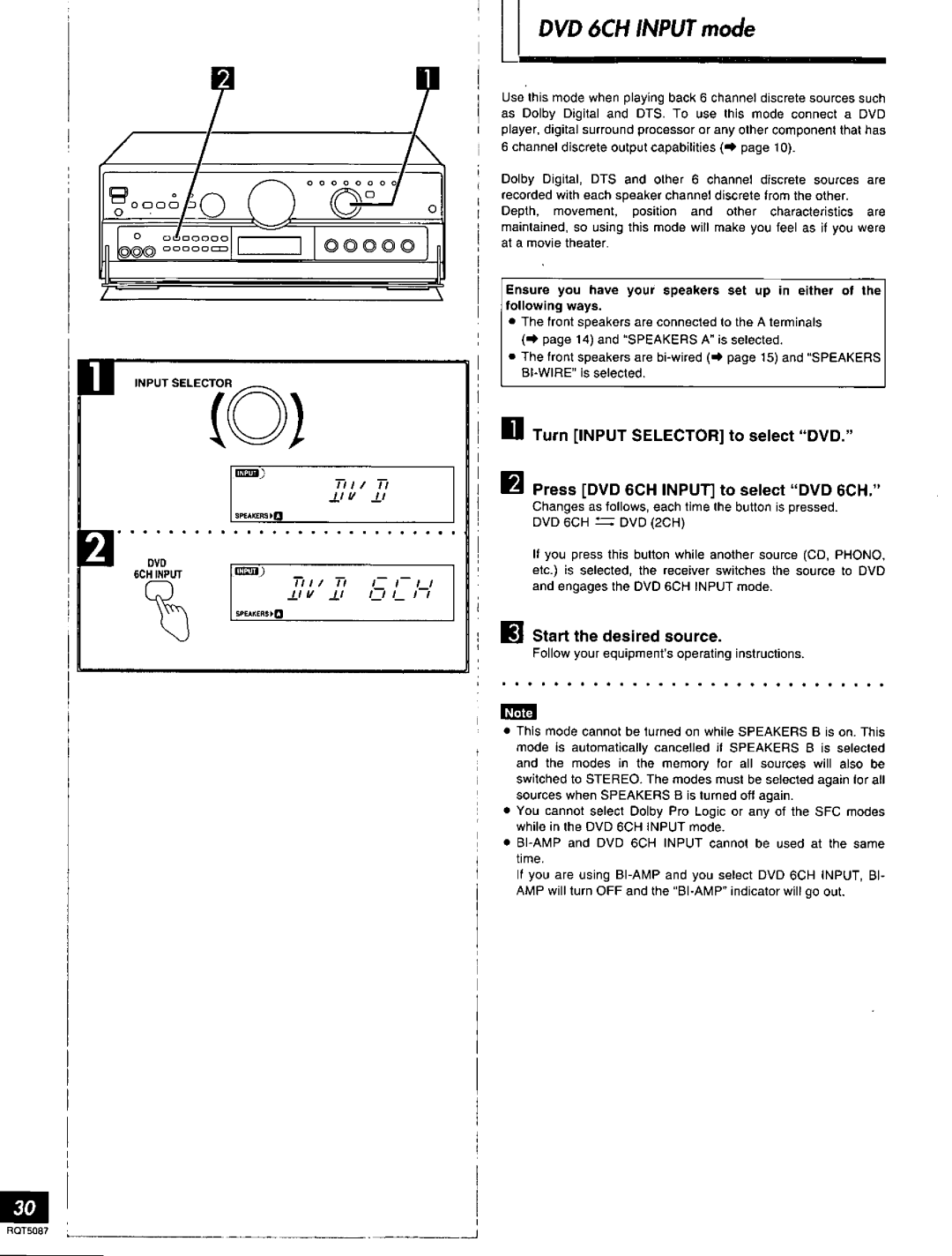 Technics SA-AX7, RQT5087-Y manual 