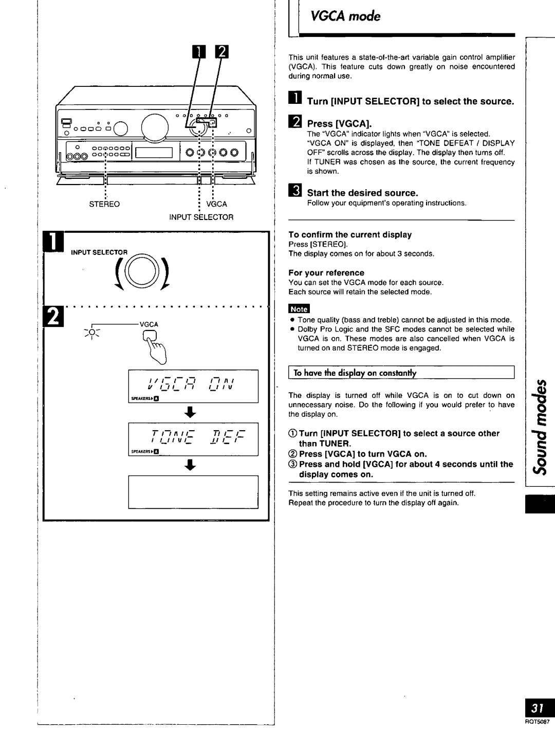 Technics RQT5087-Y, SA-AX7 manual 