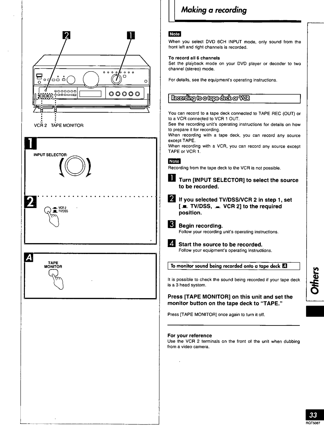 Technics RQT5087-Y, SA-AX7 manual 