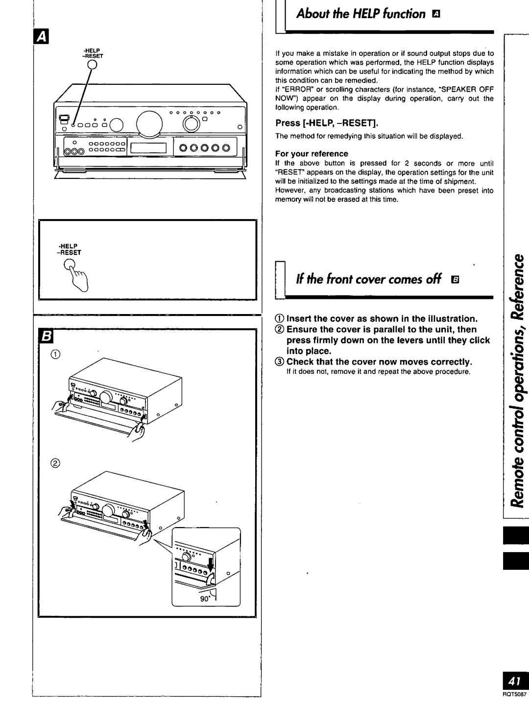 Technics RQT5087-Y, SA-AX7 manual 