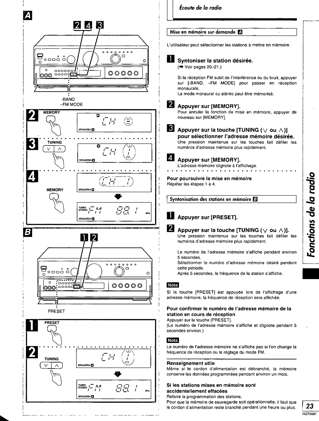 Technics RQT5087-Y, SA-AX7 manual 