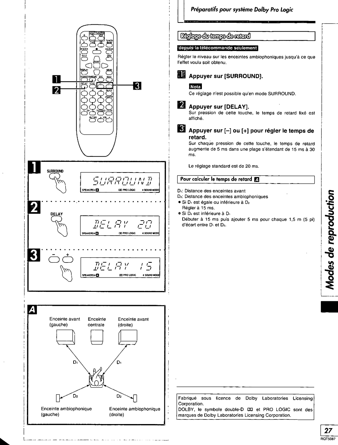 Technics RQT5087-Y, SA-AX7 manual 