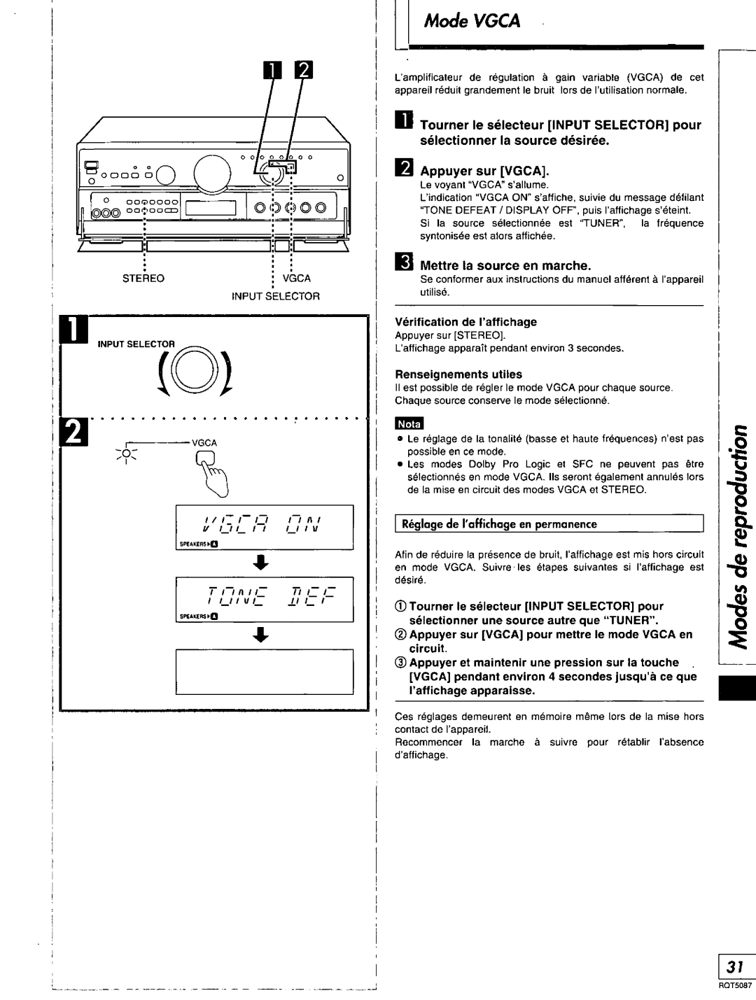 Technics RQT5087-Y, SA-AX7 manual 