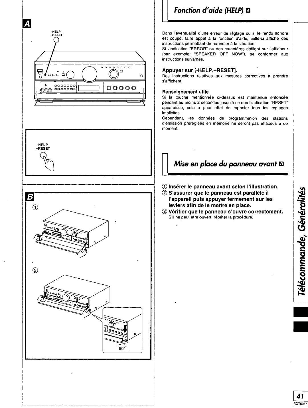 Technics RQT5087-Y, SA-AX7 manual 