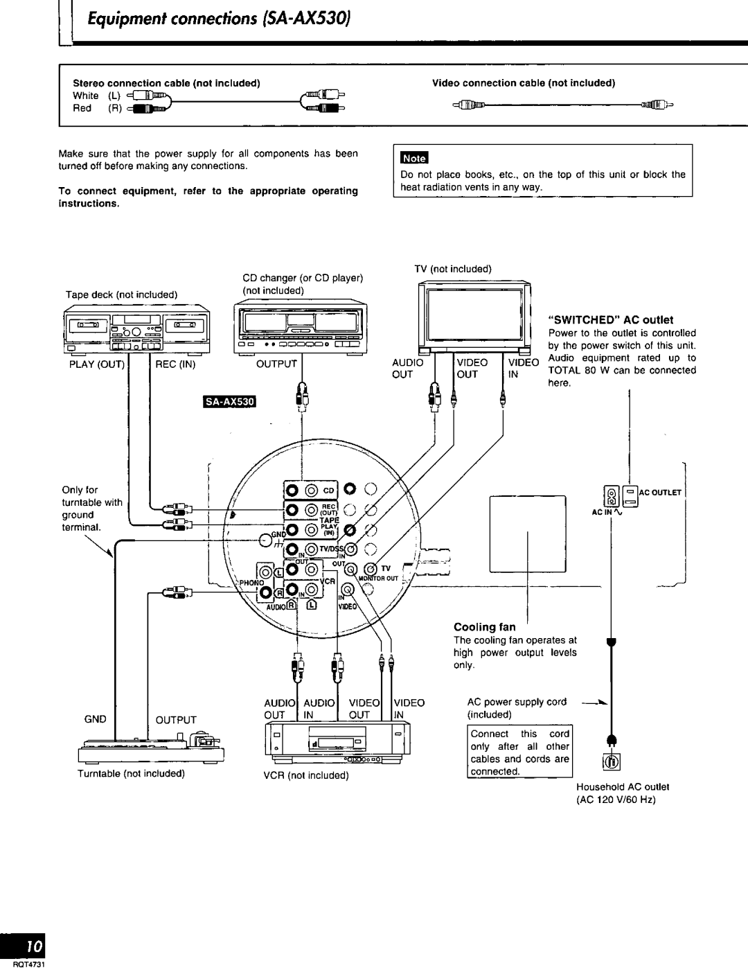 Technics SA-AX730 manual 