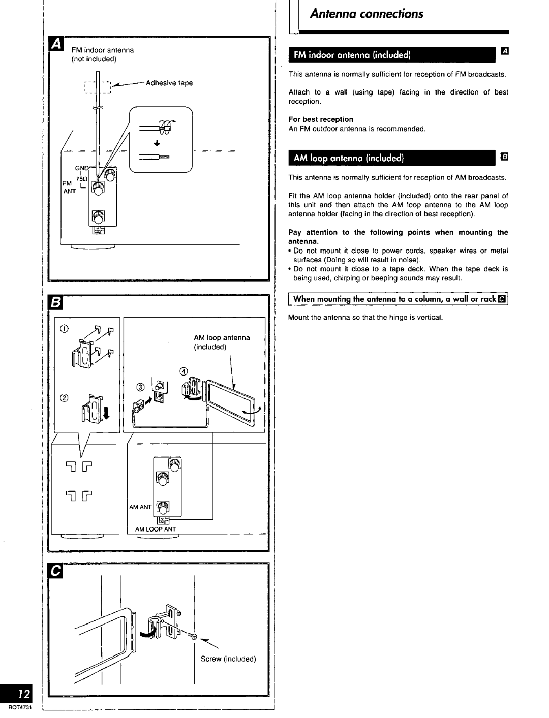 Technics SA-AX730 manual 