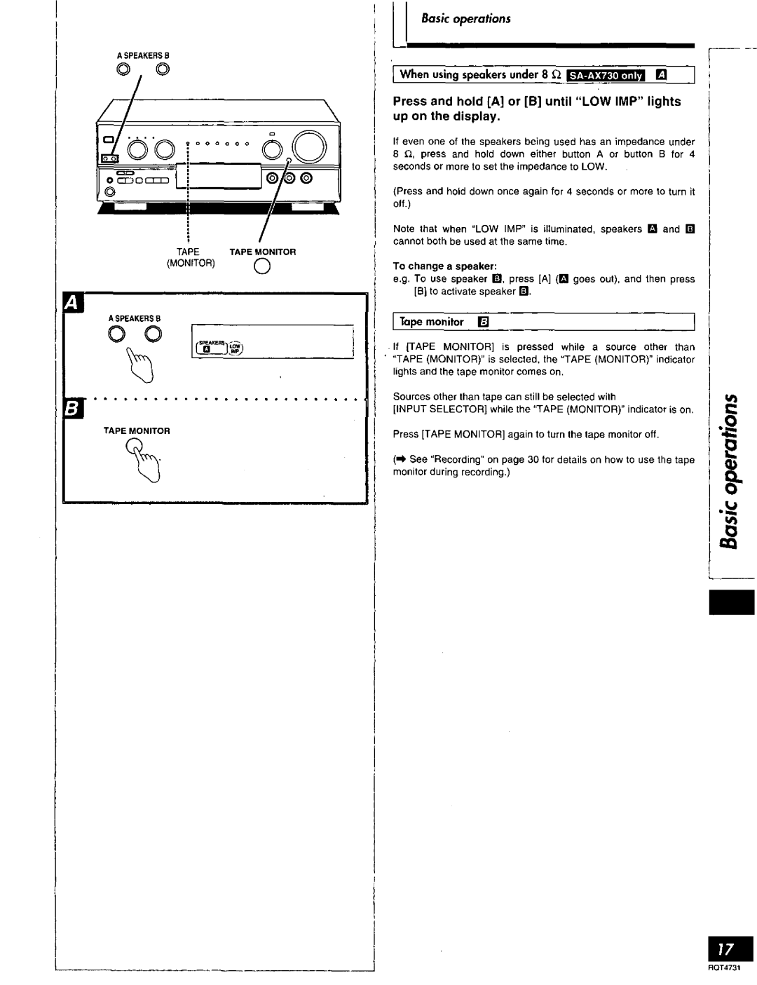 Technics SA-AX730 manual 