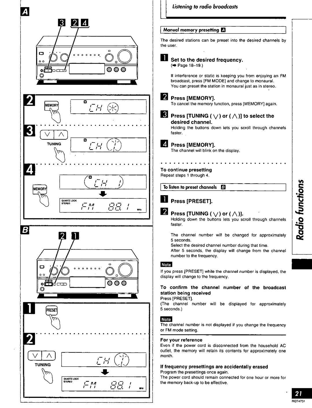 Technics SA-AX730 manual 