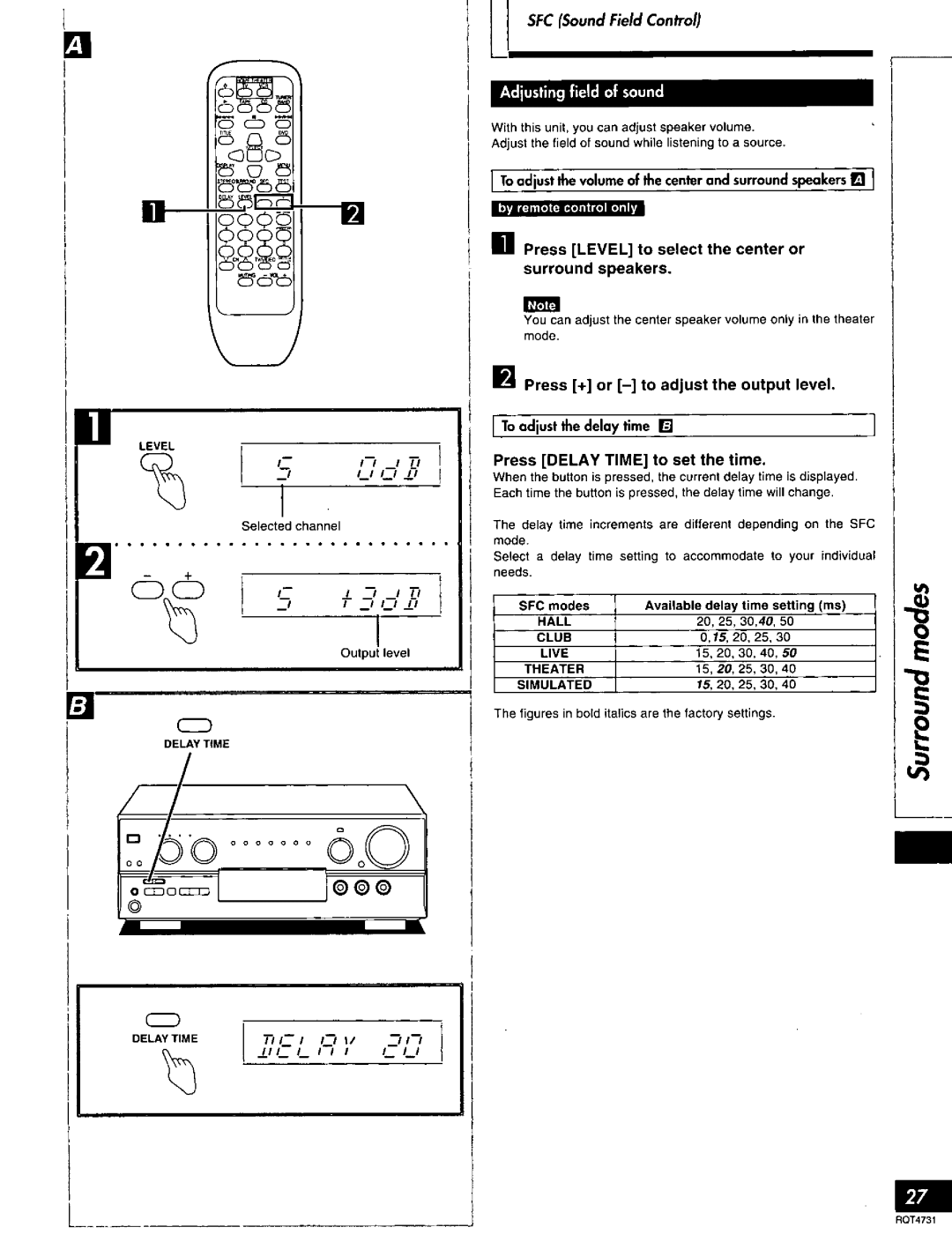 Technics SA-AX730 manual 