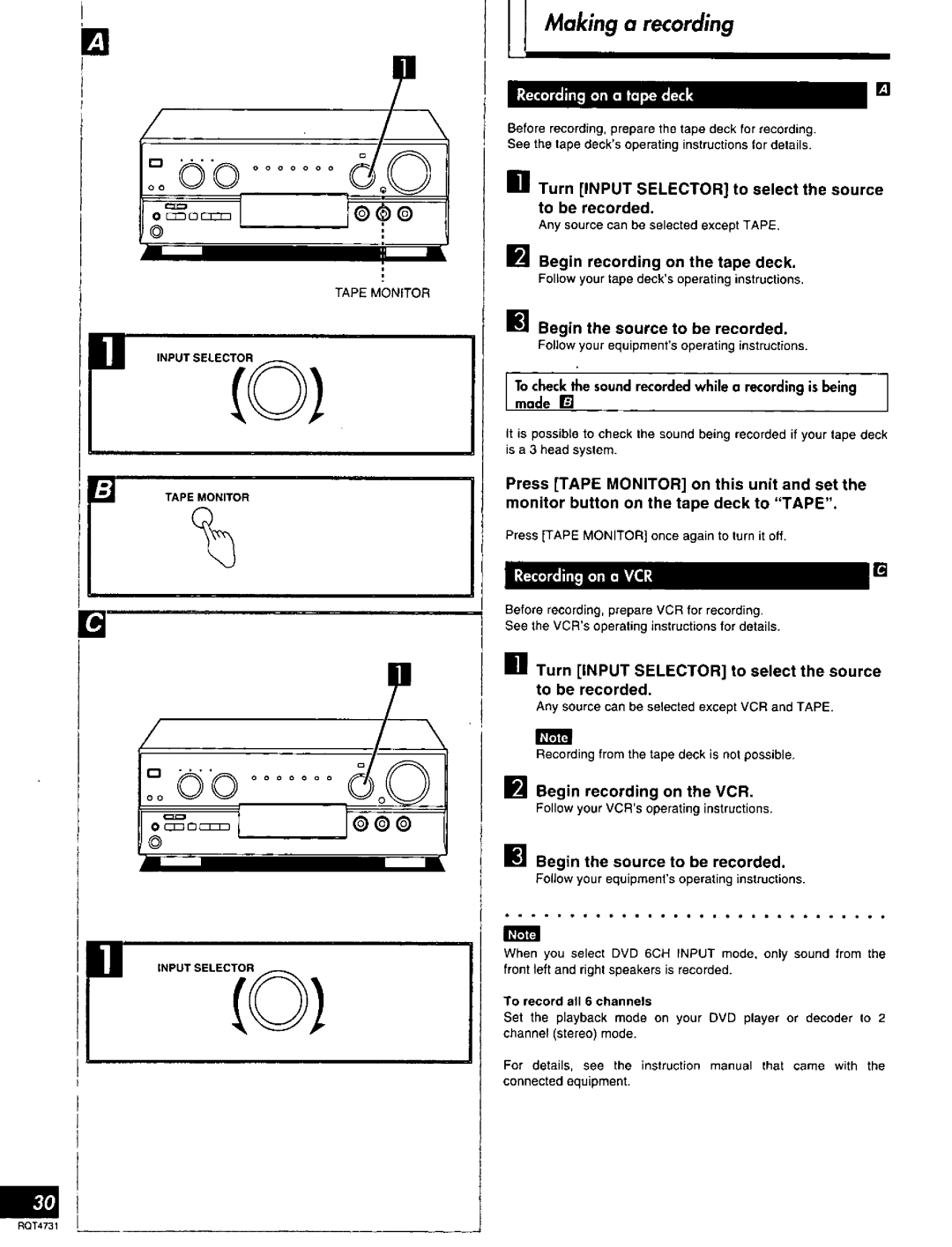 Technics SA-AX730 manual 