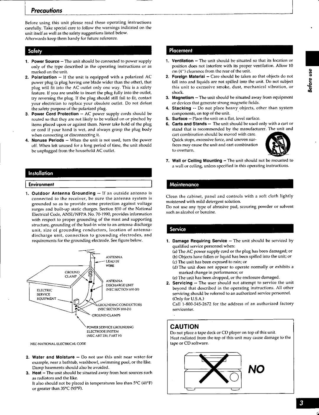 Technics SA-AX910, SA-AX610, SA-AX810 manual 