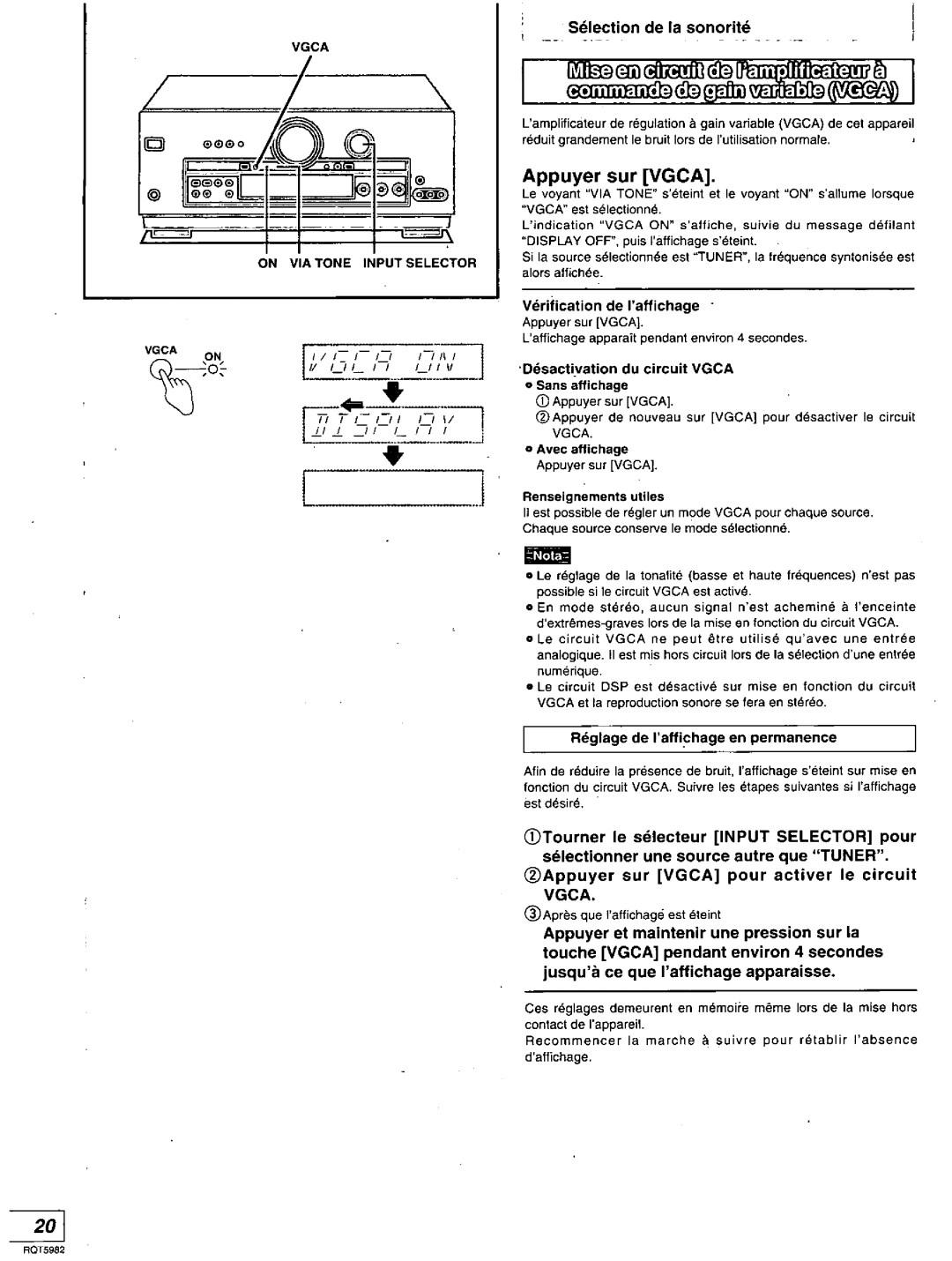 Technics SA-DA20 manual 