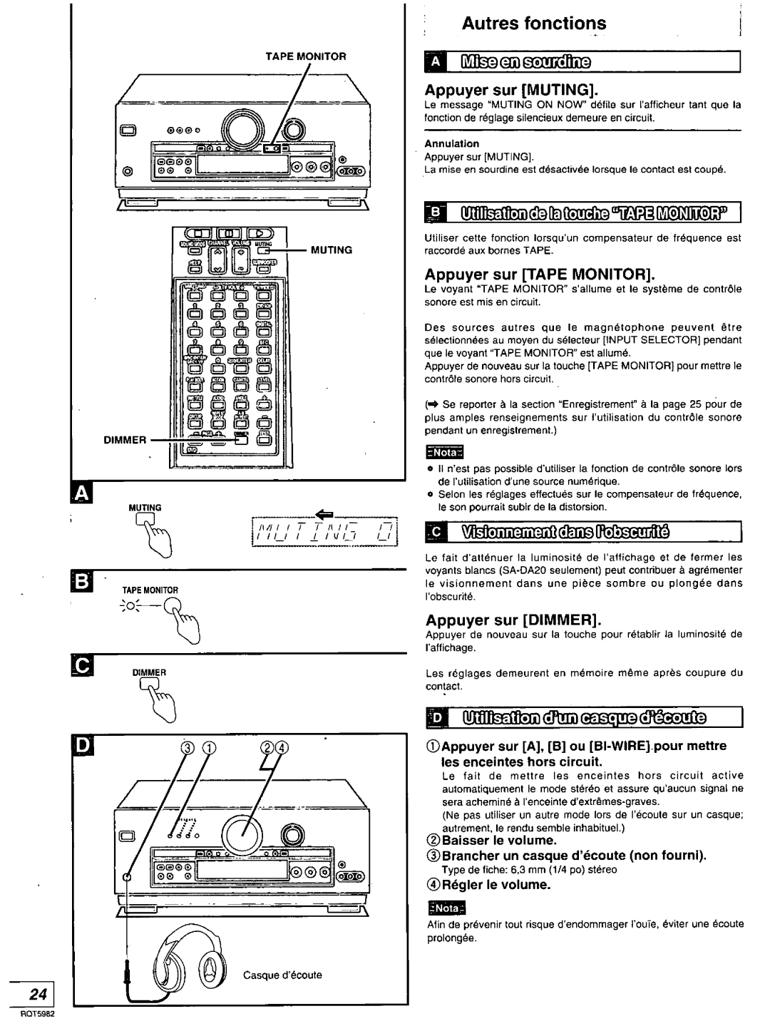 Technics SA-DA20 manual 