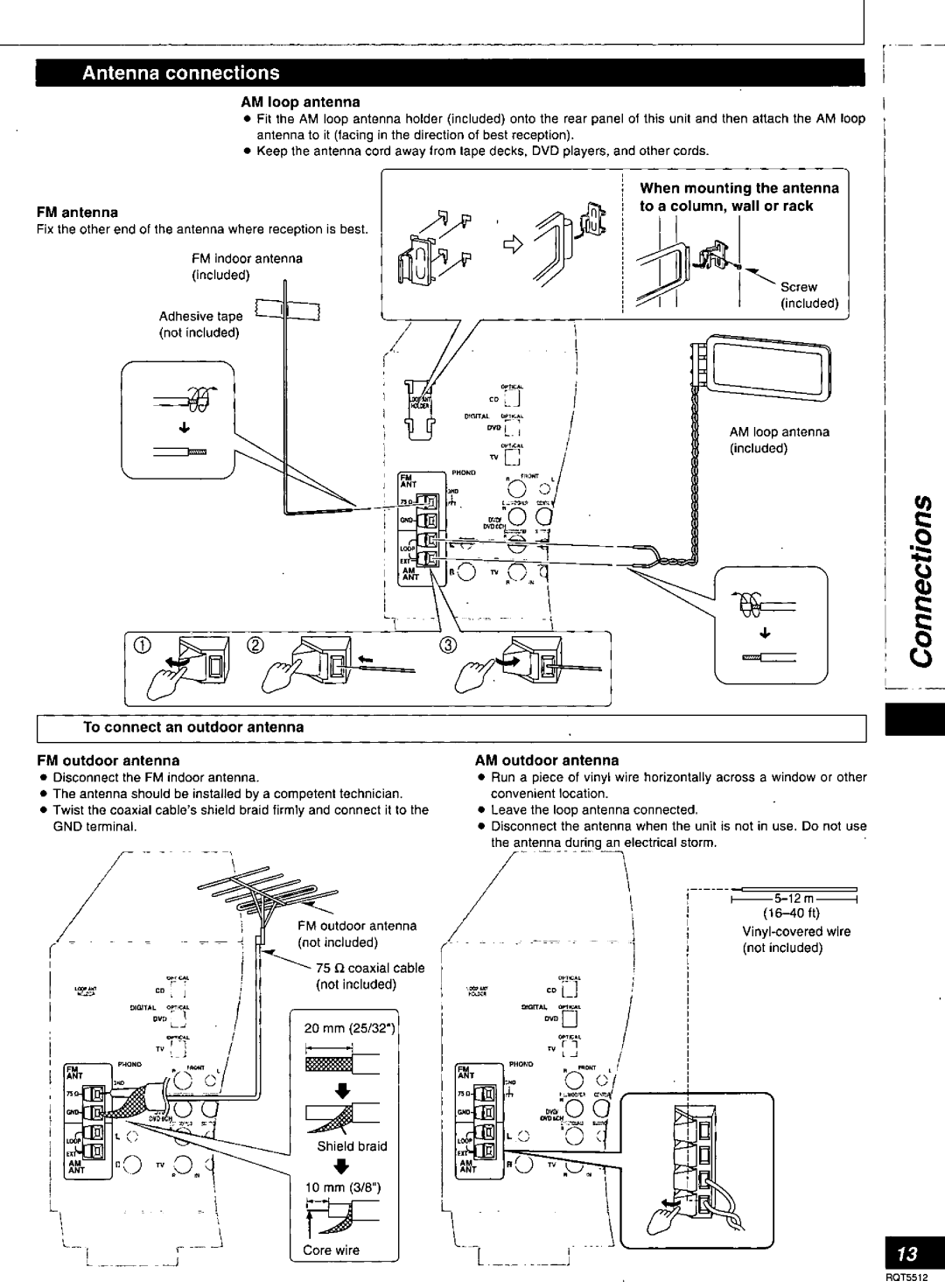 Technics SA-DA10N, SA-DX1040, RQT5512-Y, SA-DA8N manual 