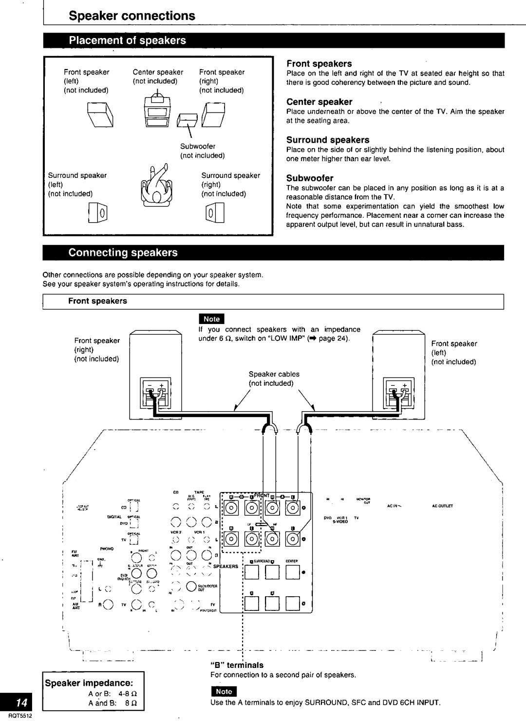 Technics RQT5512-Y, SA-DX1040, SA-DA10N, SA-DA8N manual 