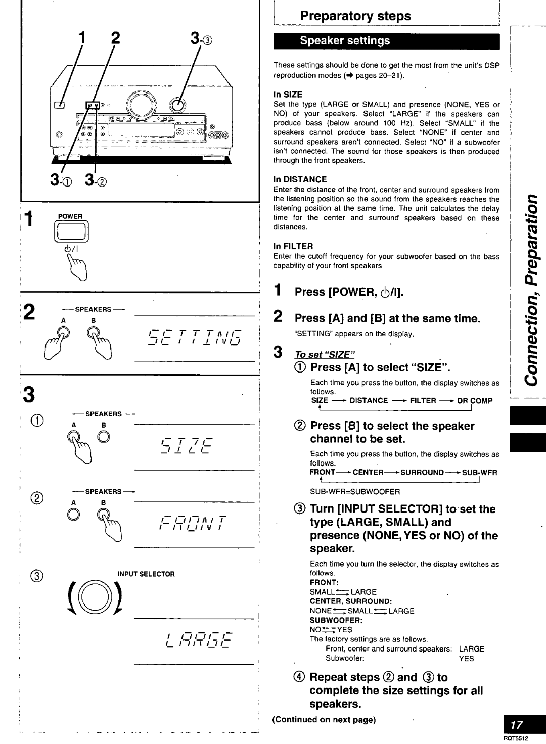 Technics SA-DA10N, SA-DX1040, RQT5512-Y, SA-DA8N manual 