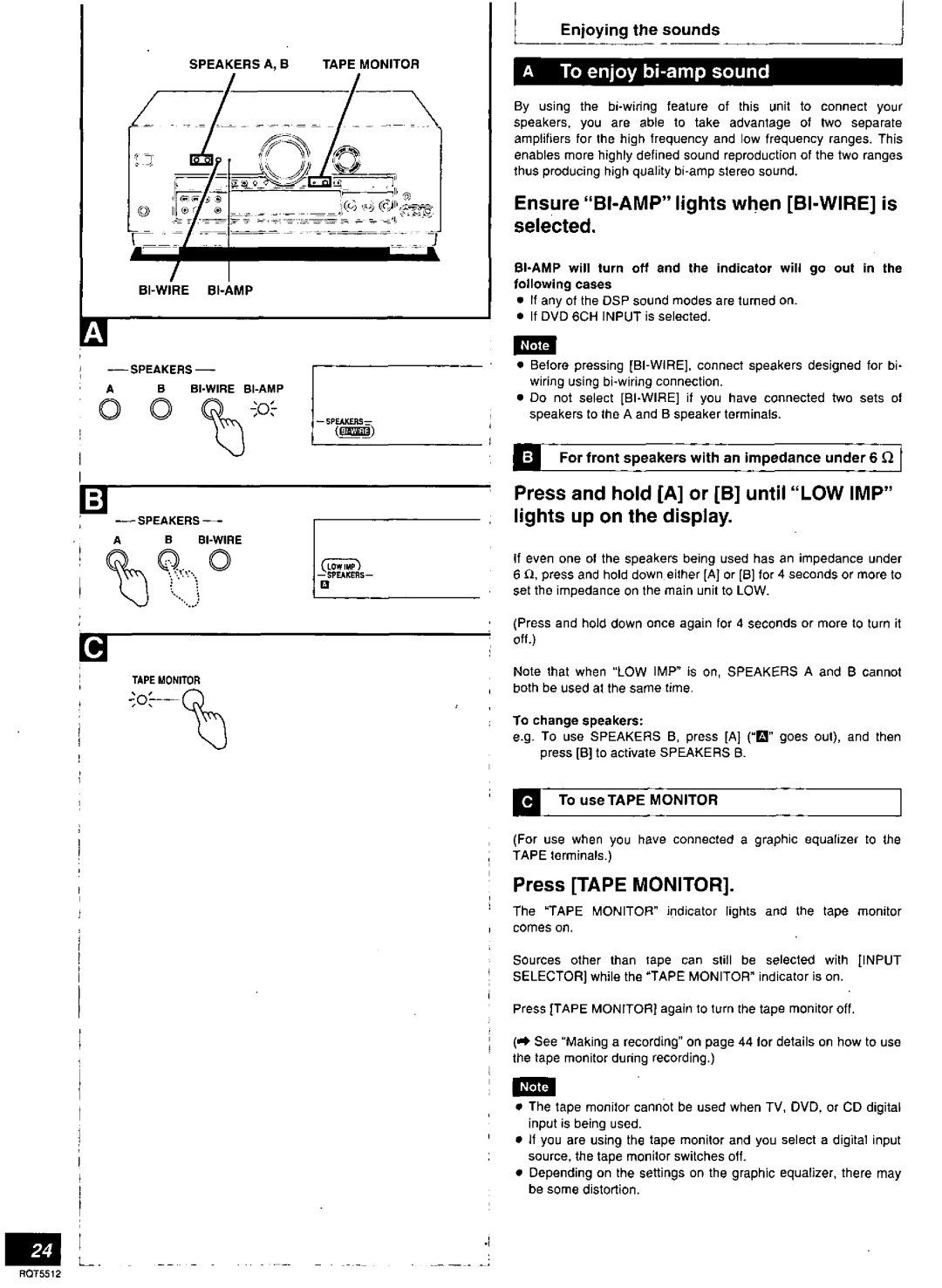 Technics SA-DX1040, SA-DA10N, RQT5512-Y, SA-DA8N manual 