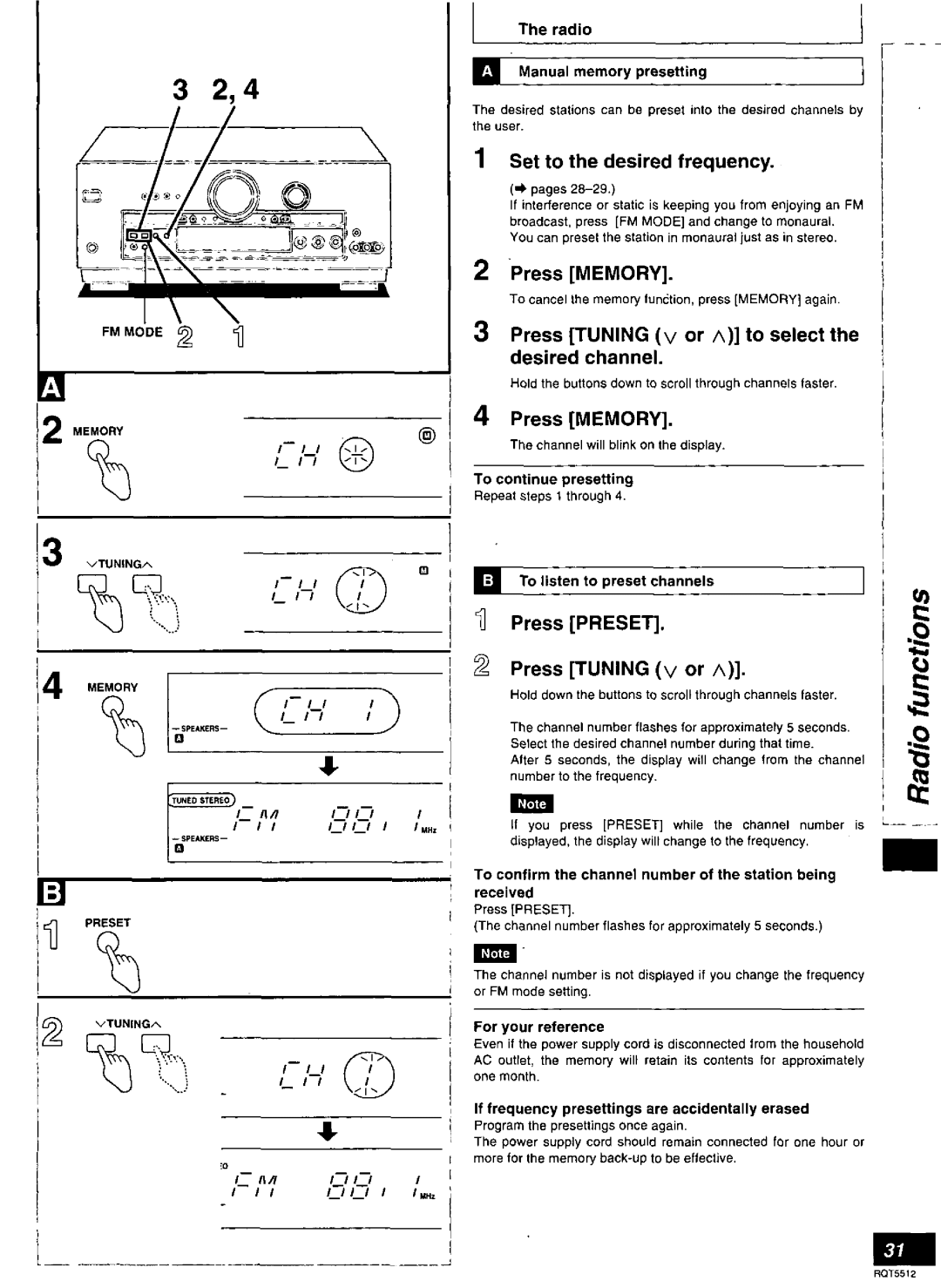 Technics SA-DA8N, SA-DX1040, SA-DA10N, RQT5512-Y manual 