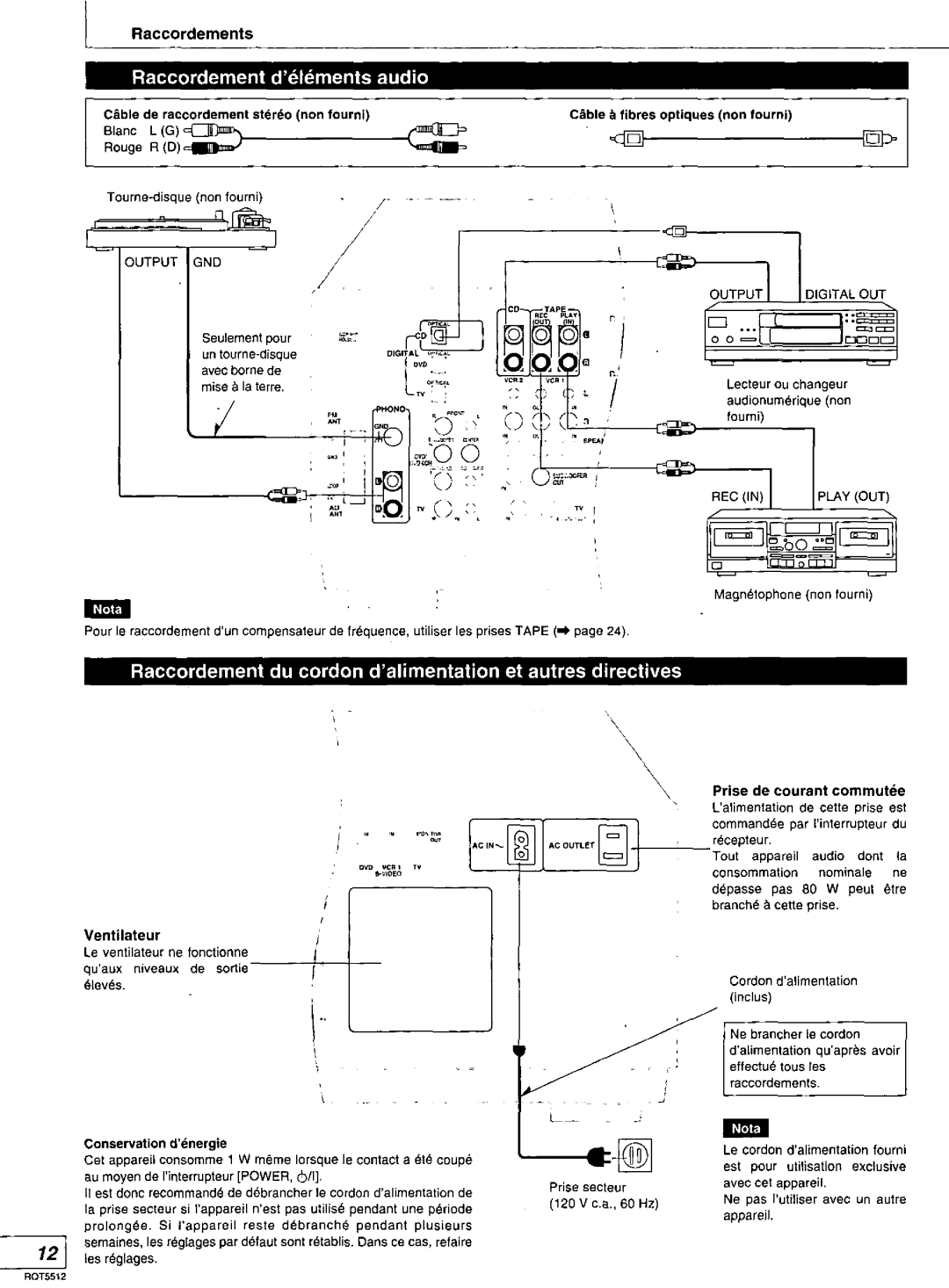 Technics SA-DX1040, SA-DA10N, RQT5512-Y, SA-DA8N manual 