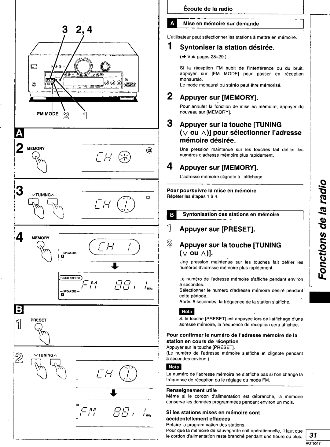 Technics SA-DA8N, SA-DX1040, SA-DA10N, RQT5512-Y manual 