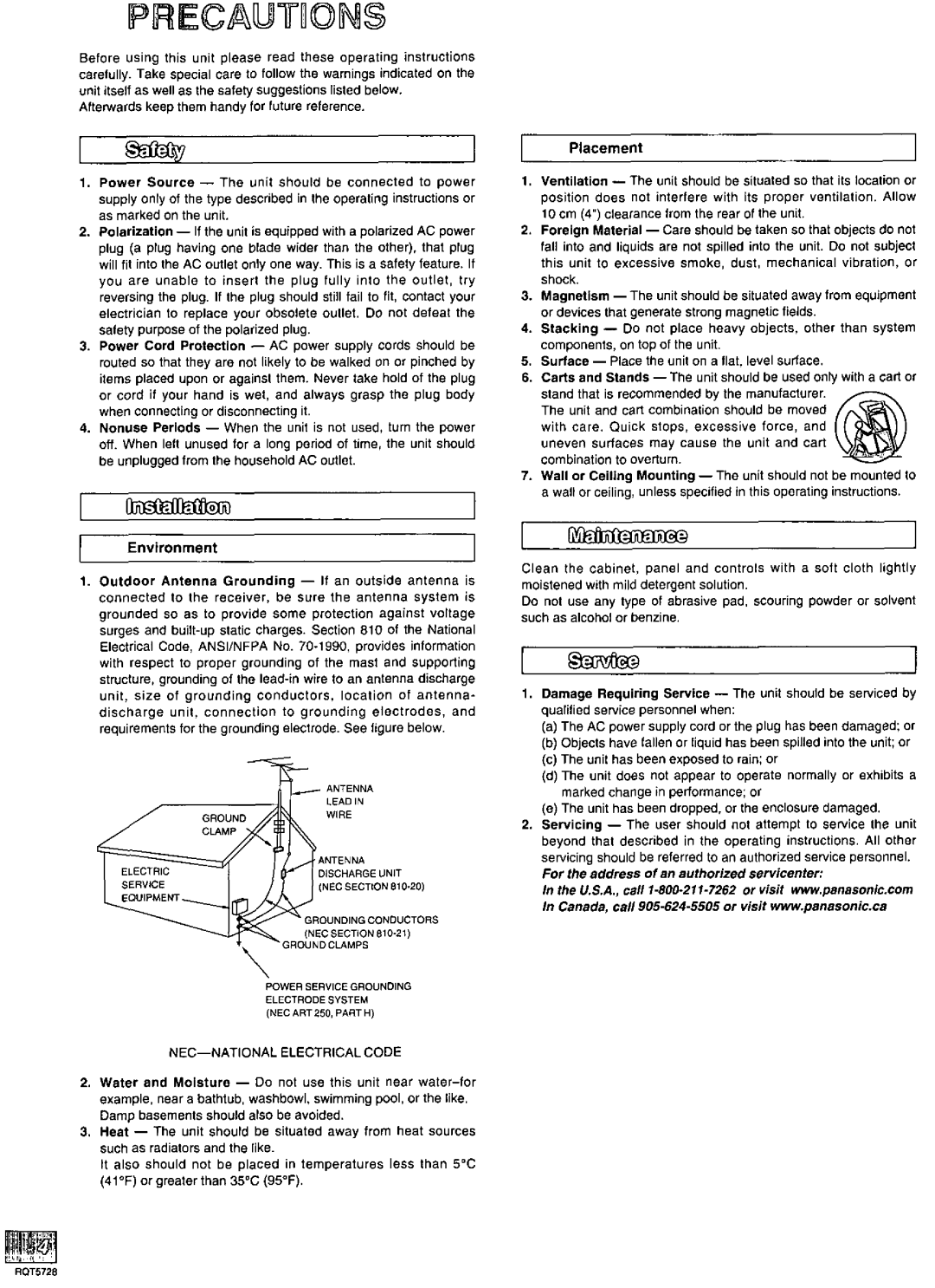 Technics SA-DX750 manual 