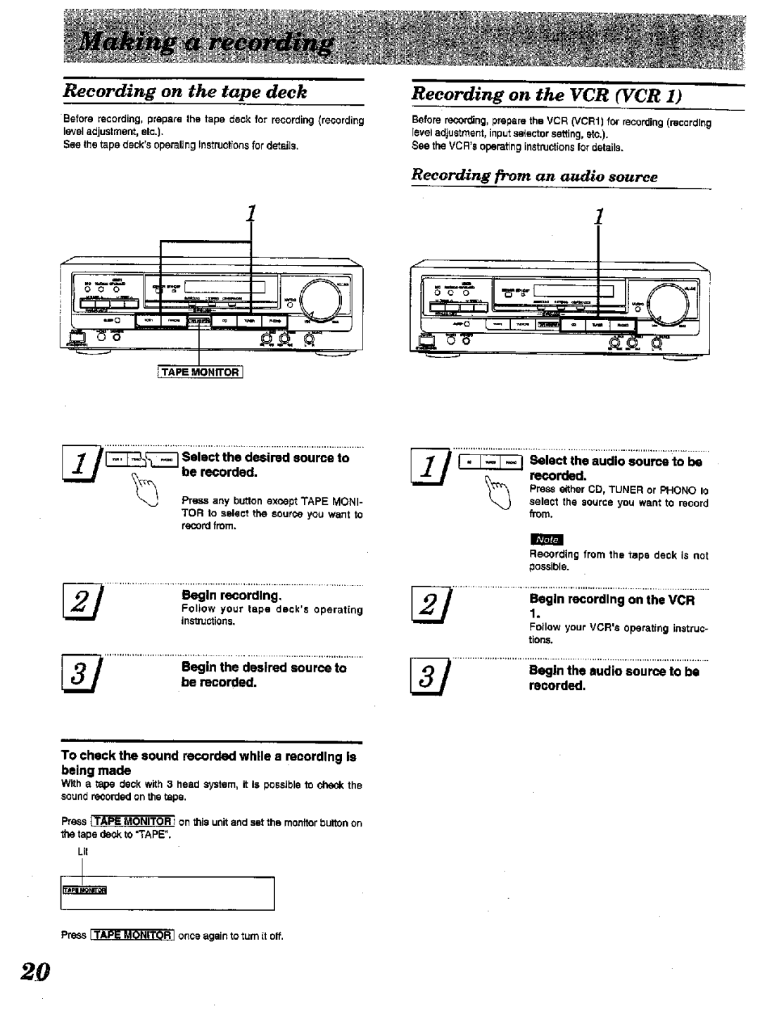 Technics SA-EX300, SA-EX100 manual 