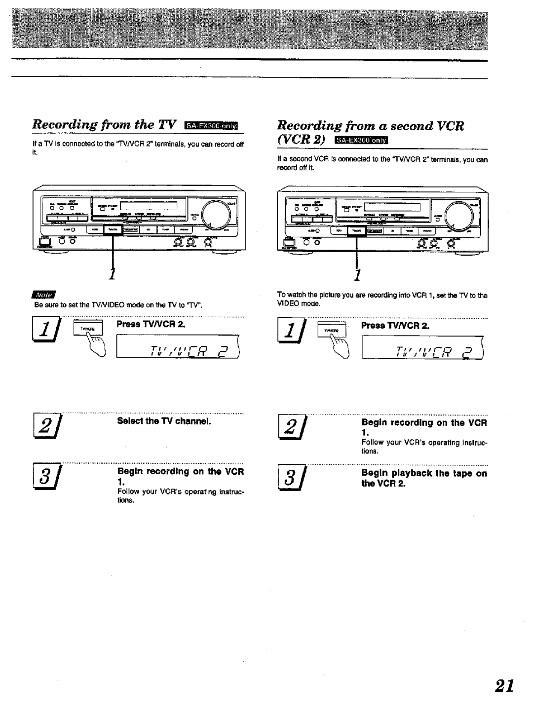 Technics SA-EX100, SA-EX300 manual 