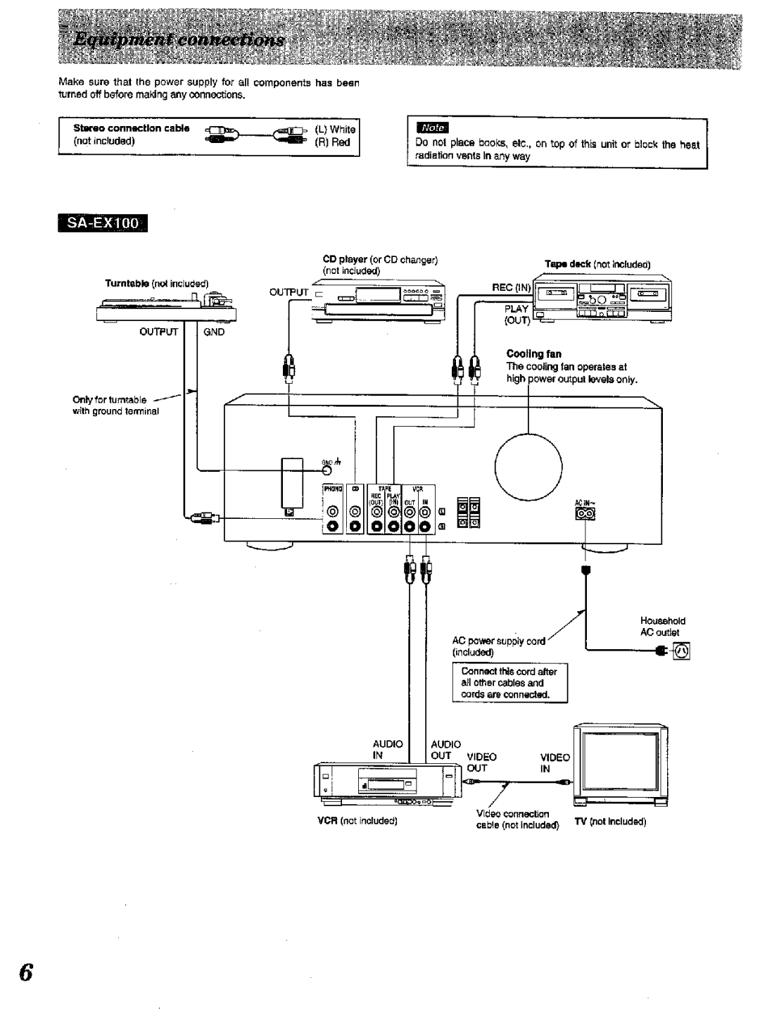 Technics SA-EX300, SA-EX100 manual 