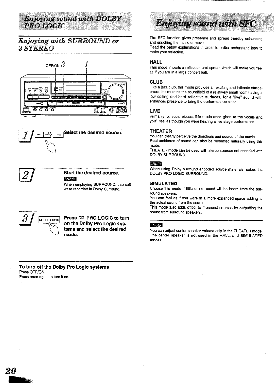 Technics SA-EX700 manual 