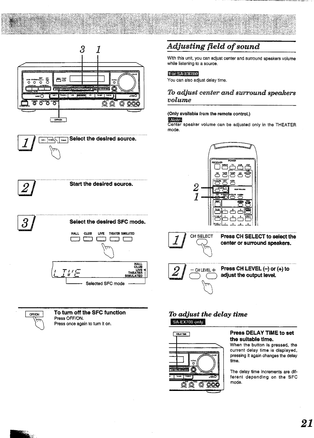 Technics SA-EX700 manual 