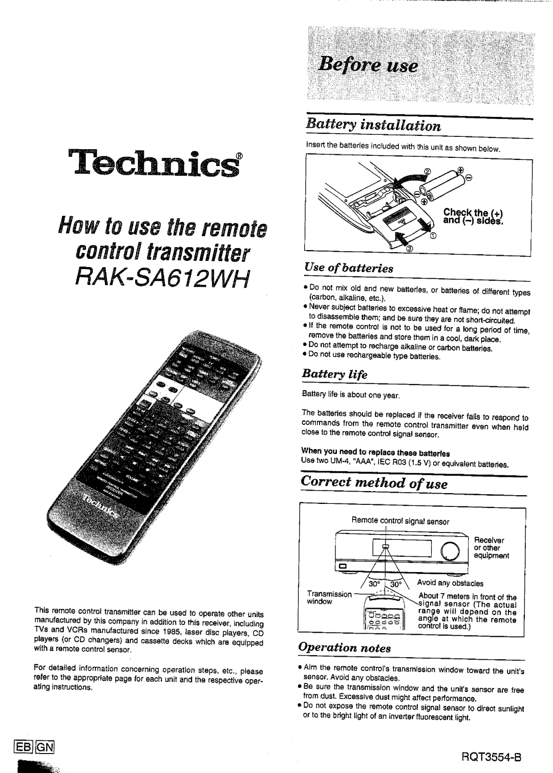 Technics SA-EX700 manual 