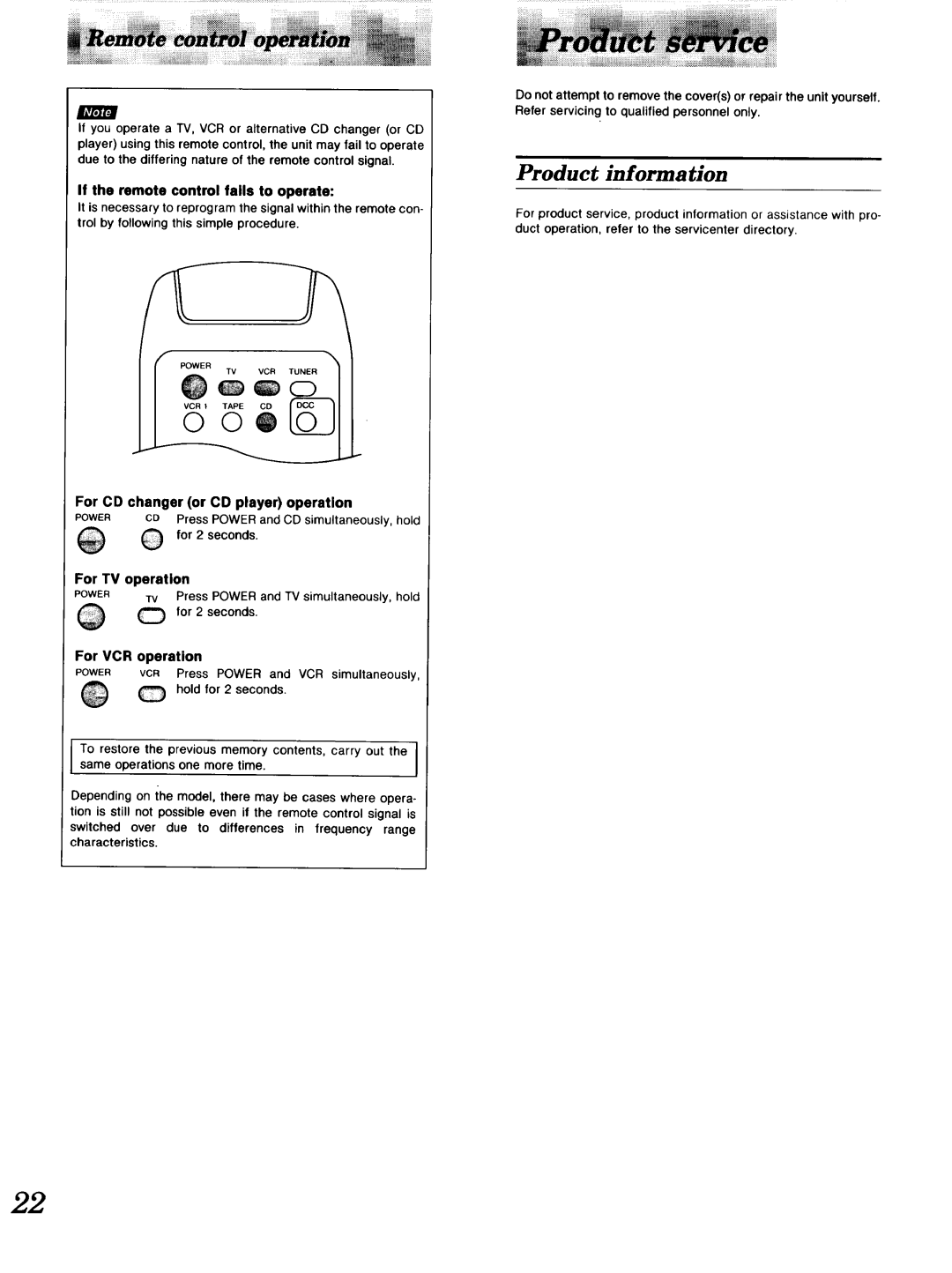 Technics SA-GX 19O manual Product information 