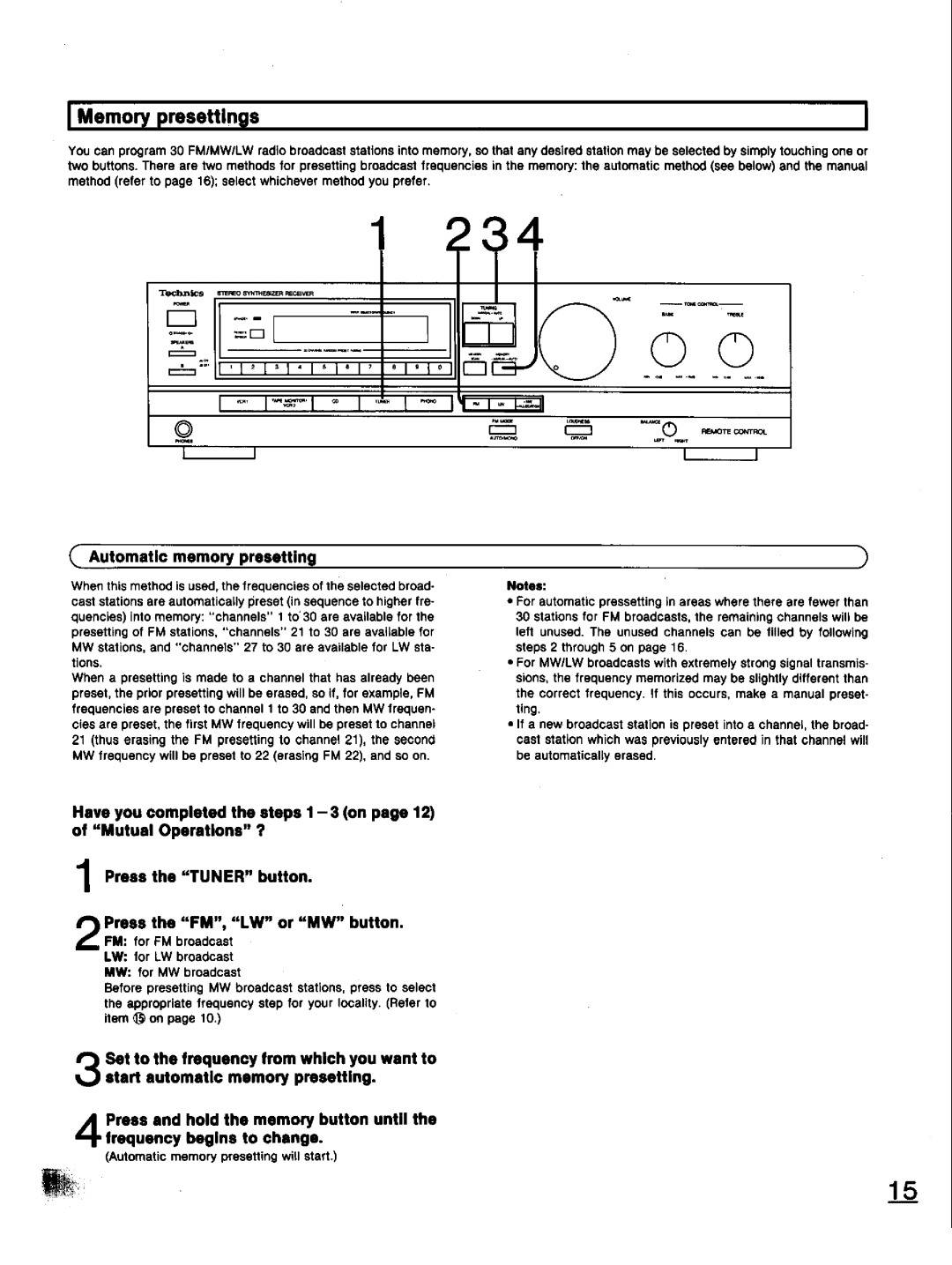 Technics SA-GX130D manual 