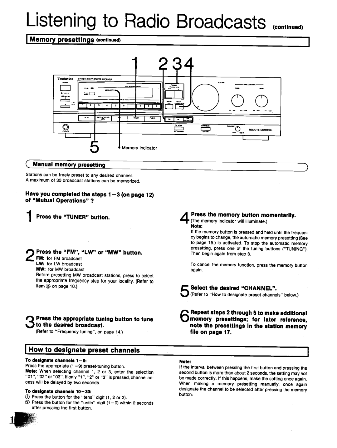 Technics SA-GX130D manual 