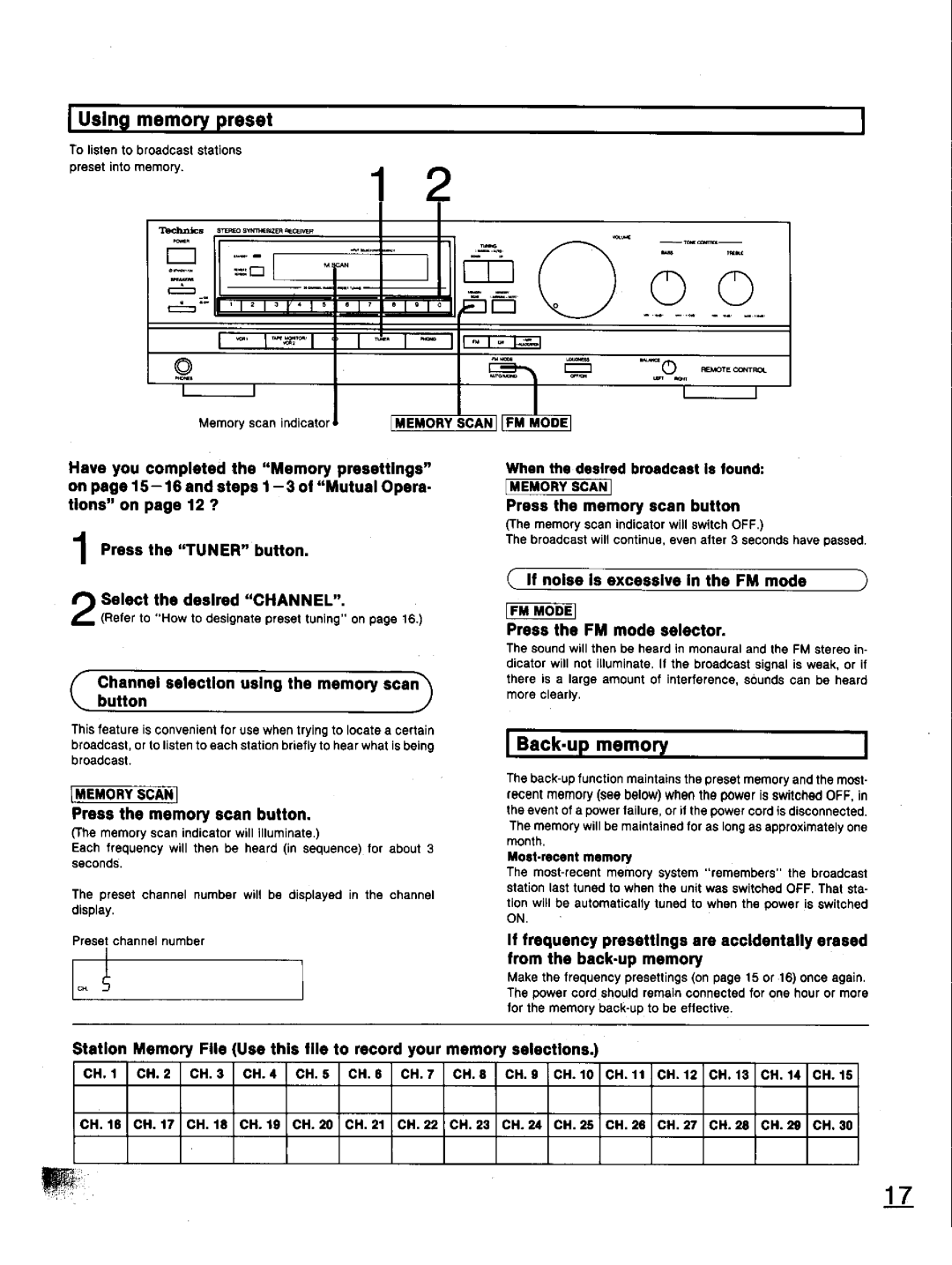 Technics SA-GX130D manual 