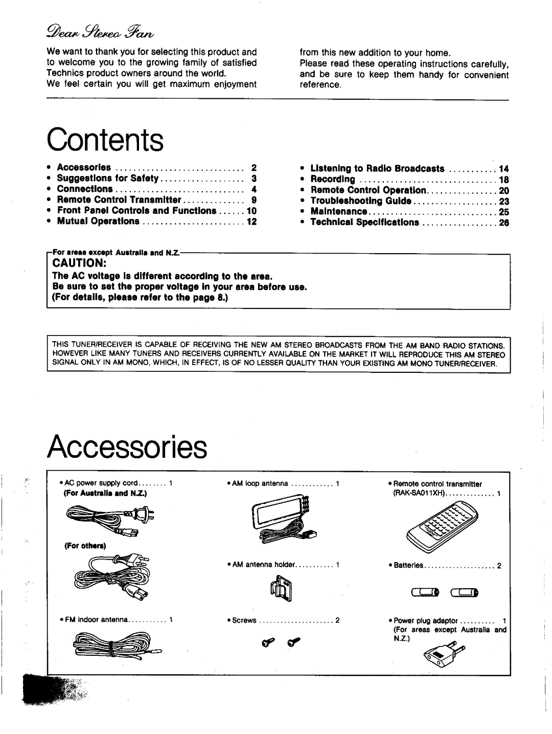 Technics SA-GX130D manual 