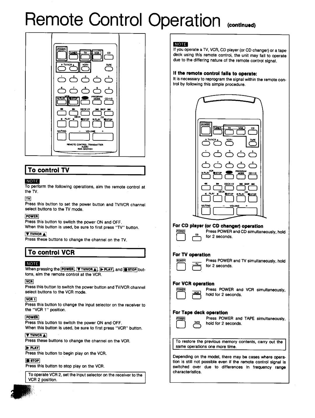 Technics SA-GX130D manual 