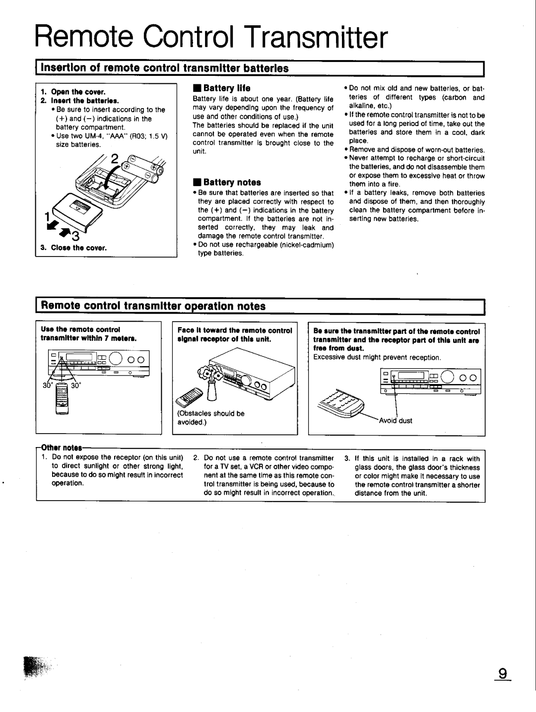 Technics SA-GX130D manual 