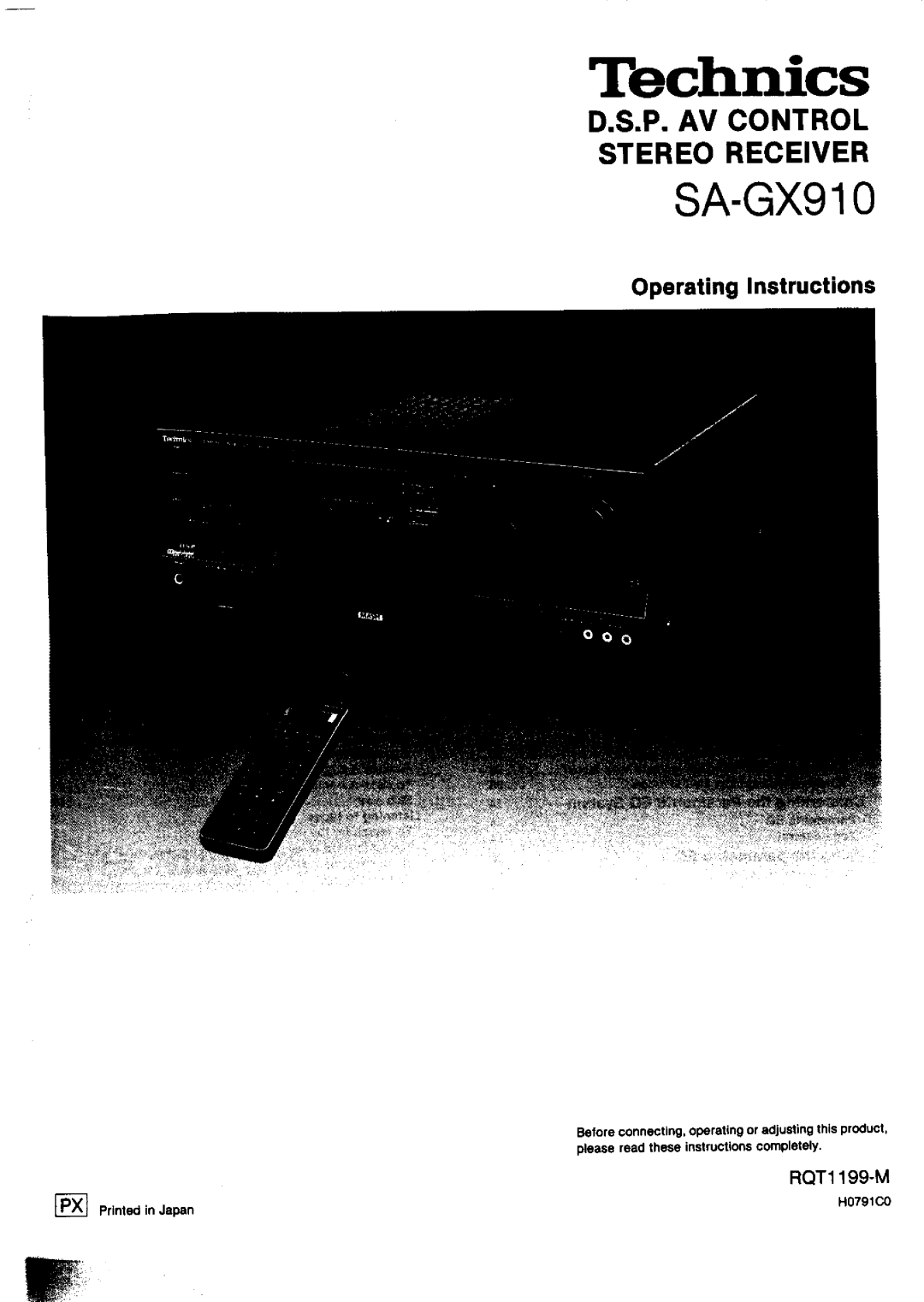 Technics SA-GX910 manual 