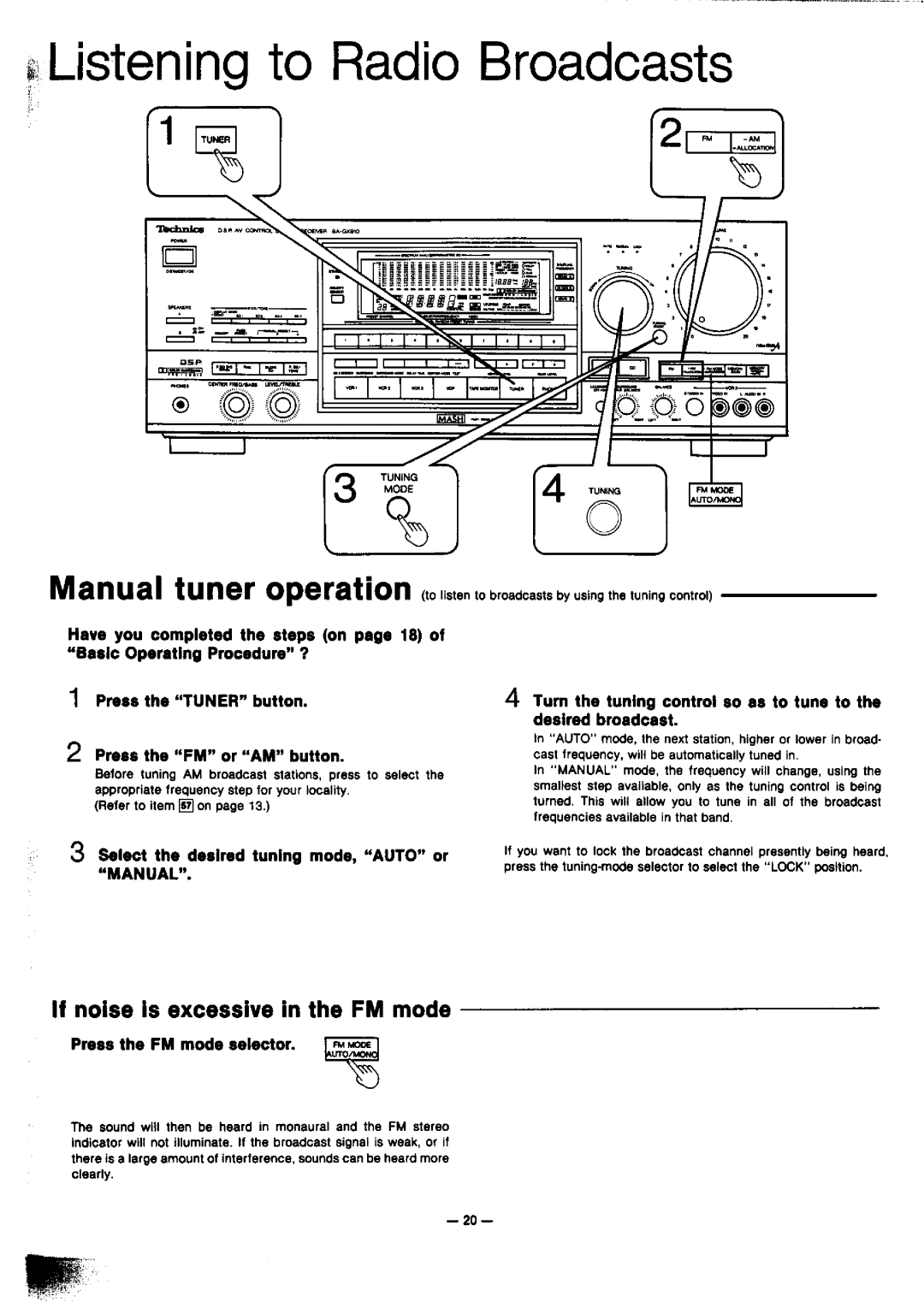 Technics SA-GX910 manual 