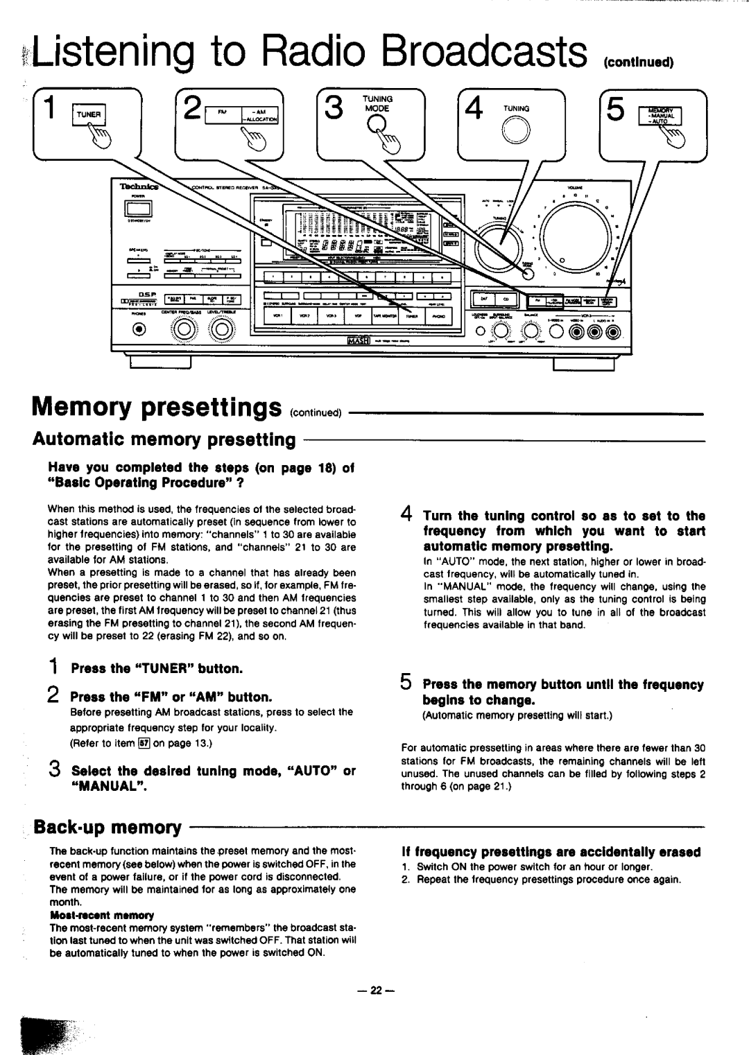 Technics SA-GX910 manual 