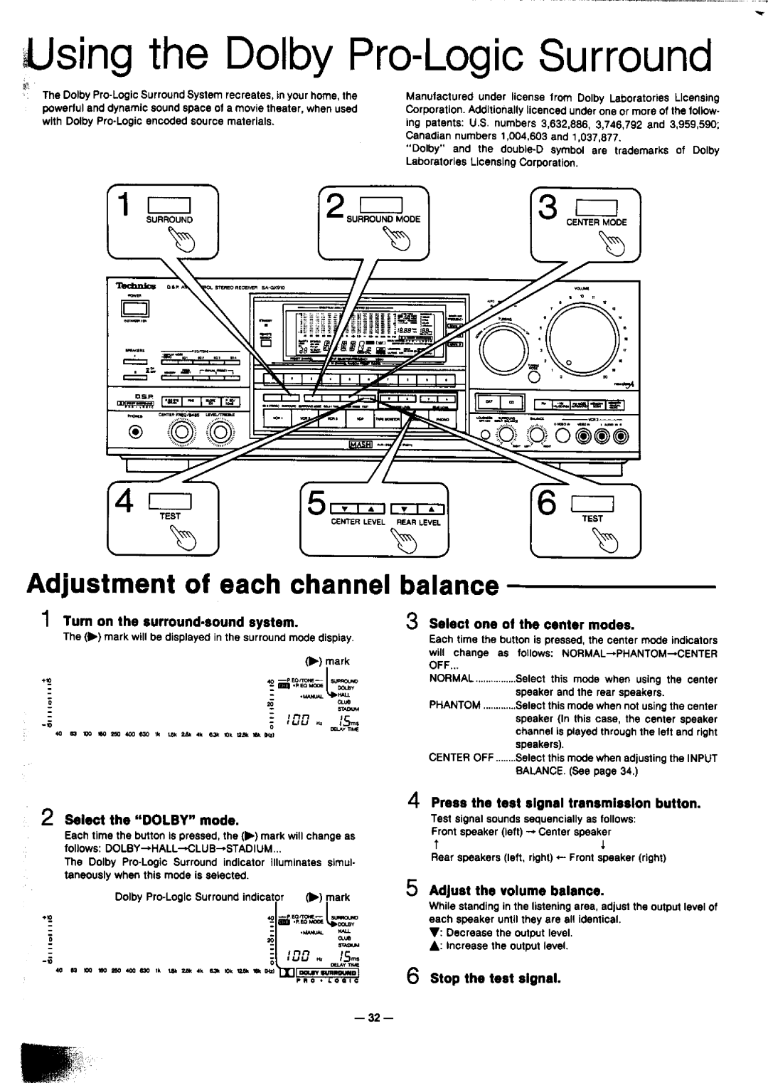 Technics SA-GX910 manual 