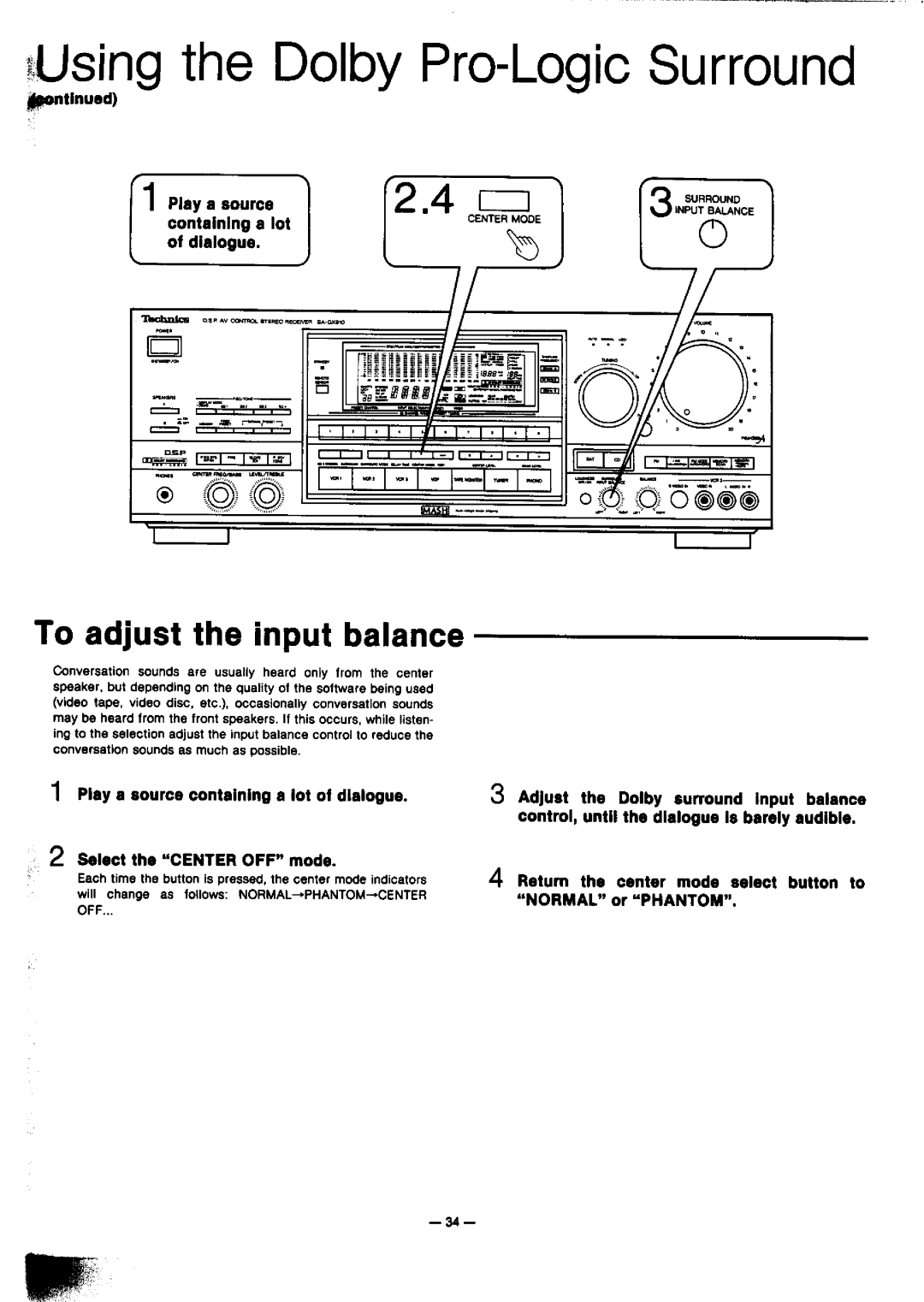 Technics SA-GX910 manual 